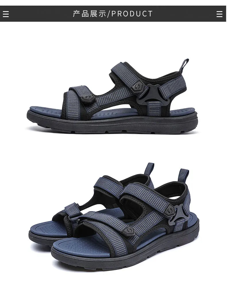 Vanmie Sandal Men 2023 Summer Sandals for Men Leisure Beach Sandals Male Summer Shoes Lightweight Outdoor Casual Shoes