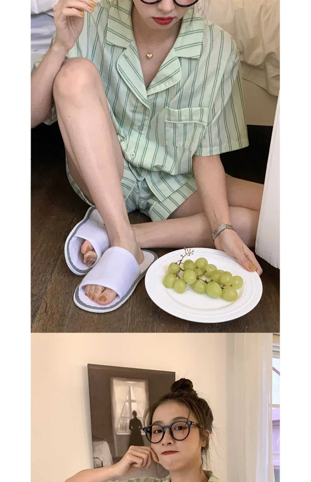 Summer Short Sleeve Shorts Pajama Set Women's Pajamas Sweet Students Can Wear Home Clothes Set Korean Style 2024 Hot Sale Spring