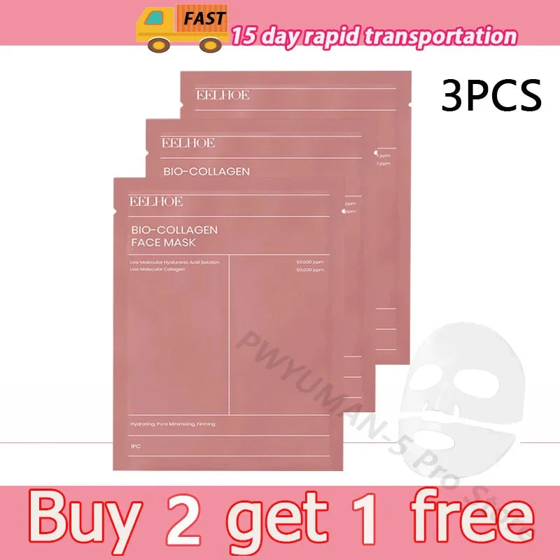 1/3/5/10PCS Bio Collagen Face Mask Shrink Pores Deep Hydrating Overnight Mask Moisturizing Refreshing Brightening Face Skin Care Viralgem Store