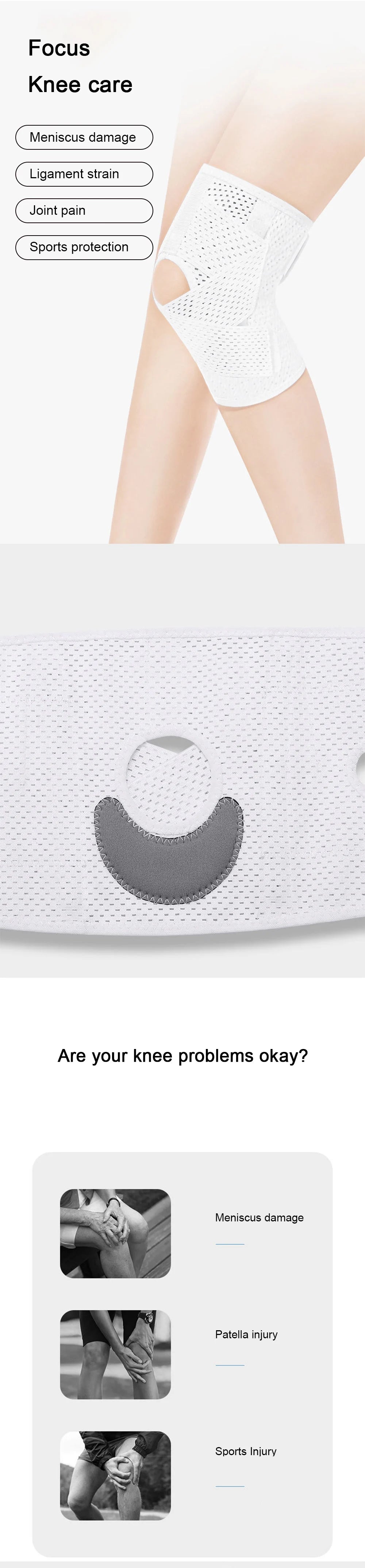 1PC Sports Kneepad Men Women Pressurized Elastic Knee Pads Arthritis Joints Protector Fitness Gear Volleyball Brace Protector