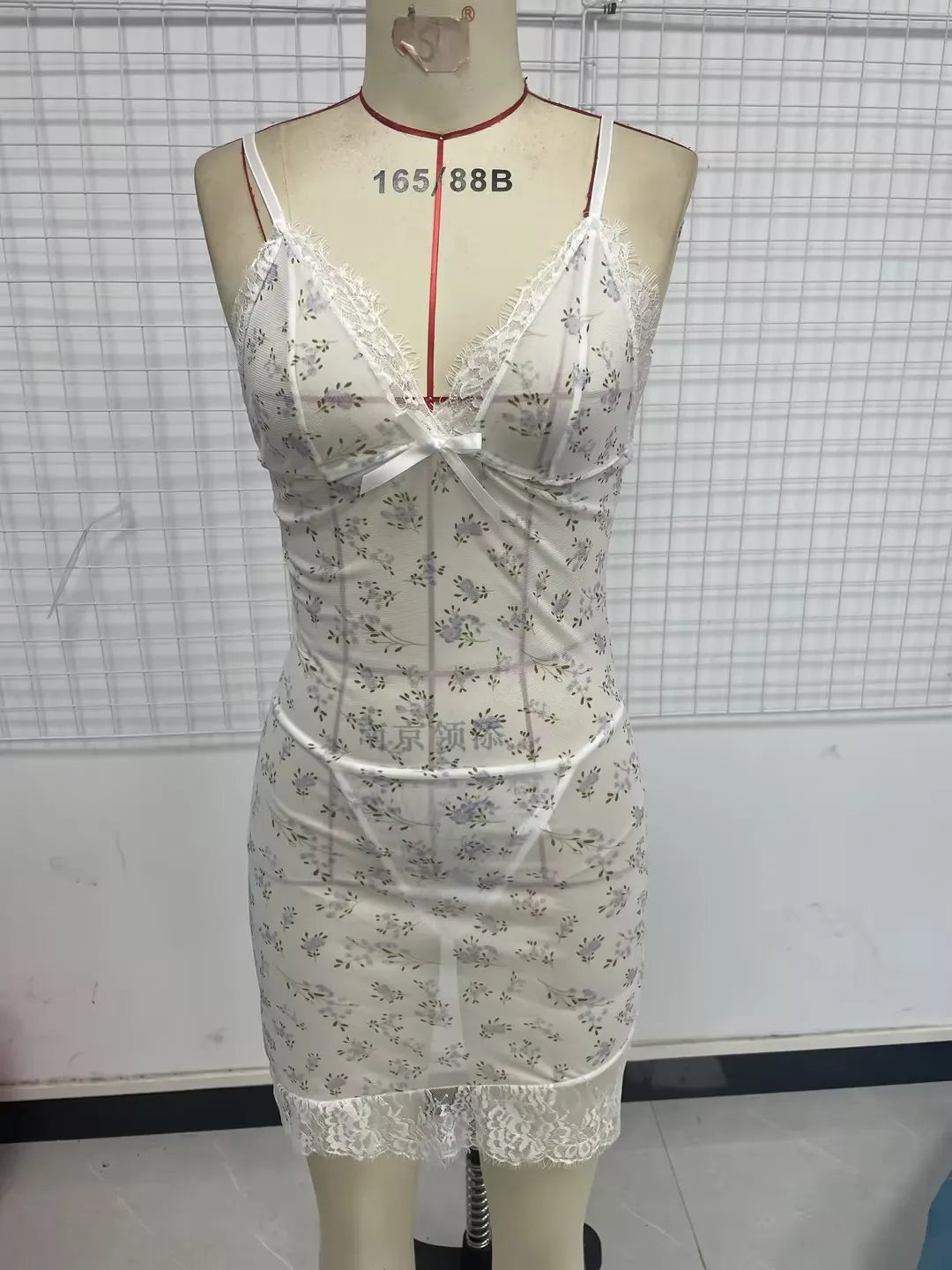 2PCS Women New Pajamas Summer Sexy Suspenders Mid-length Skirt Sexy Lingerie Women's Temptation Set Sexy Dresses Pijamas