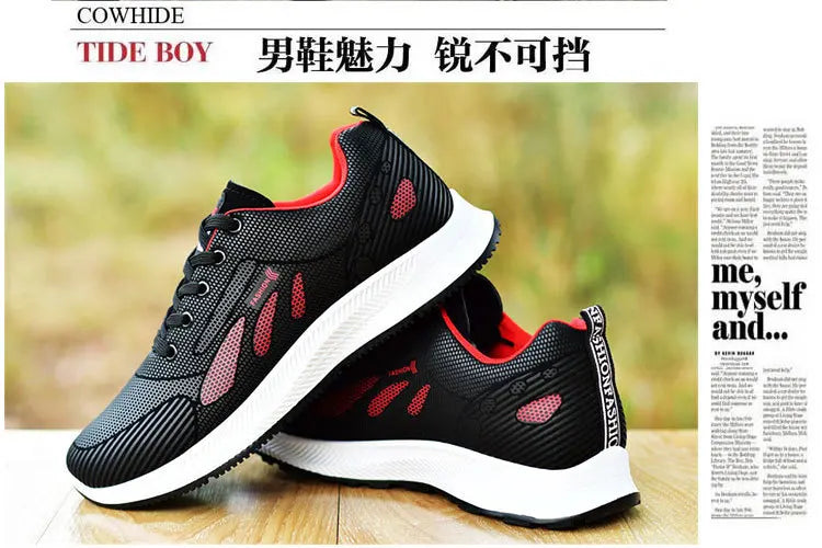 2024 summer new leather non-slip waterproof sports shoes walking shoes all casual fashionable shoes men's running shoes