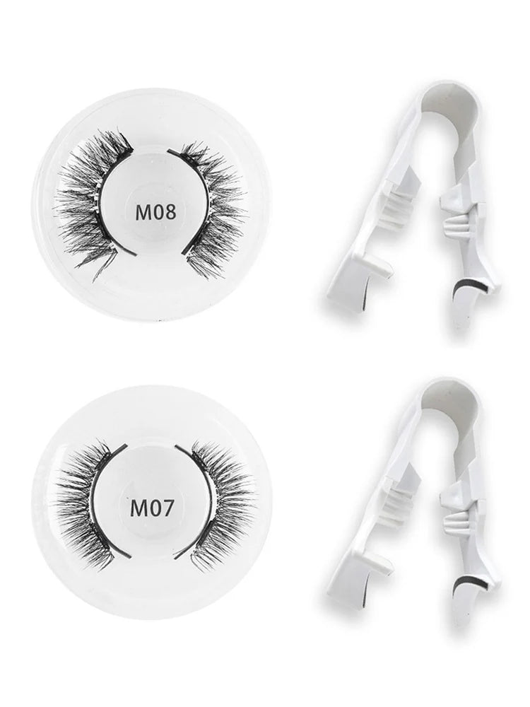 3D Lash Curler Magnetic False Eyelashes No-Glue Needed Eyelash Extension Clip On Tweezers Sexy, Light , Soft Mink Fake Lashes