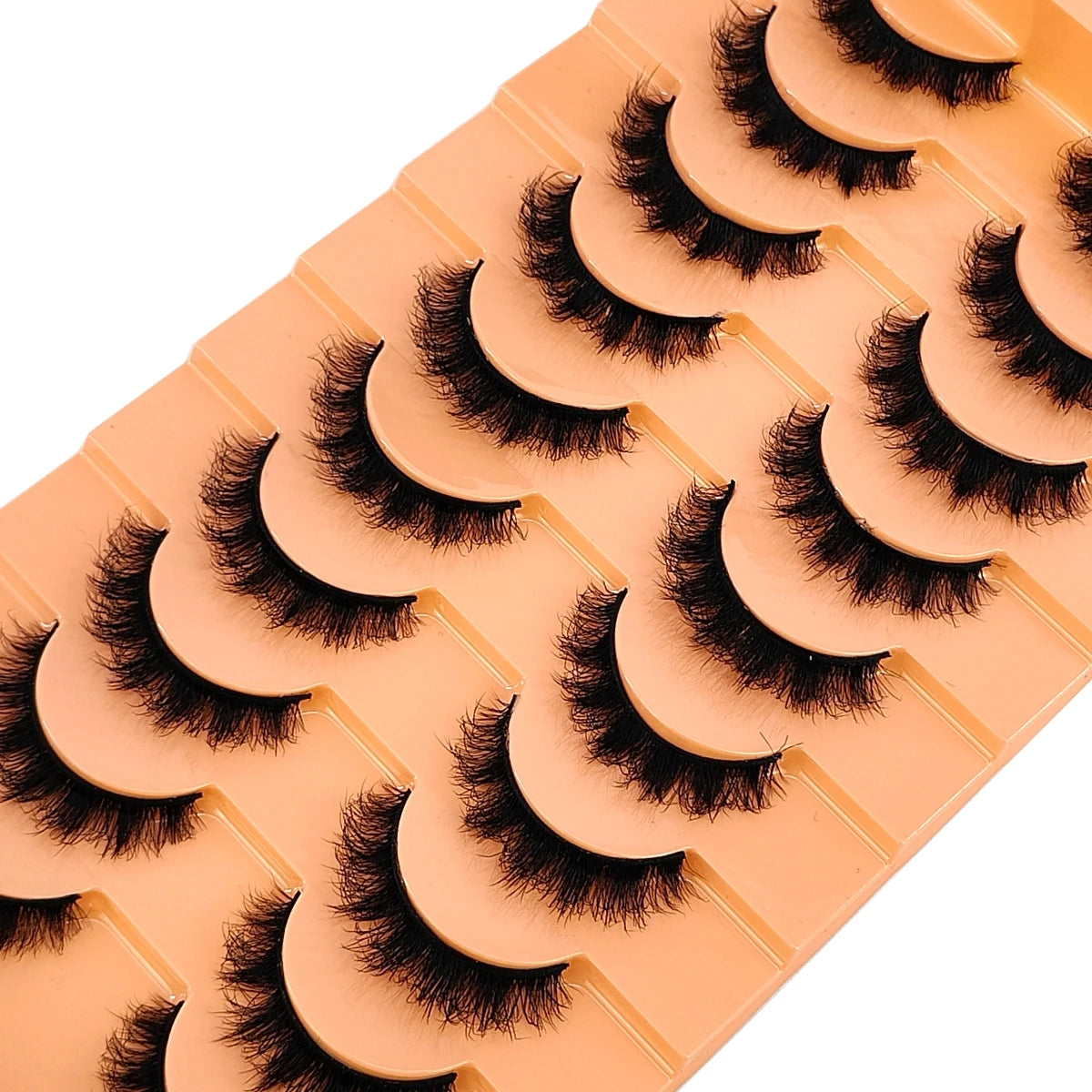 10 Pairs 3D Faux Mink Lashes Fluffy Soft Beauty Wispy Natural Short False Eyelashes Curly lashes Makeup Classic Thick eyelashes
