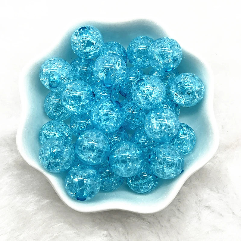 20pcs 12mm Round Acrylic Crackle Beads Loose Spacer Beads for Jewelry Making Diy Handmade Bracelets Accessories Viralgem Store