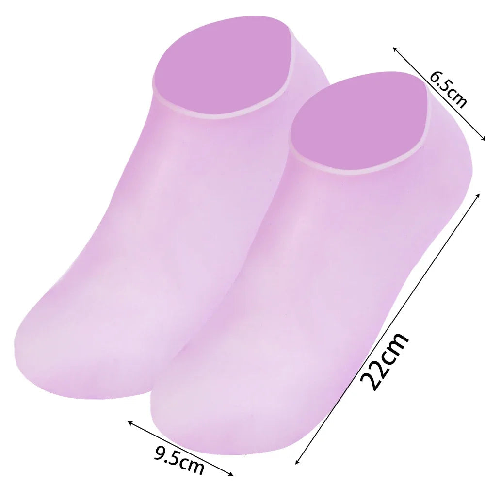 1/3pairs Silicone Moisturizing Foot Socks Anti Cracking Dry Dead Skin Foot Spa Tools Reusable Gel Stocking Protective Feet Cover Viralgem Store
