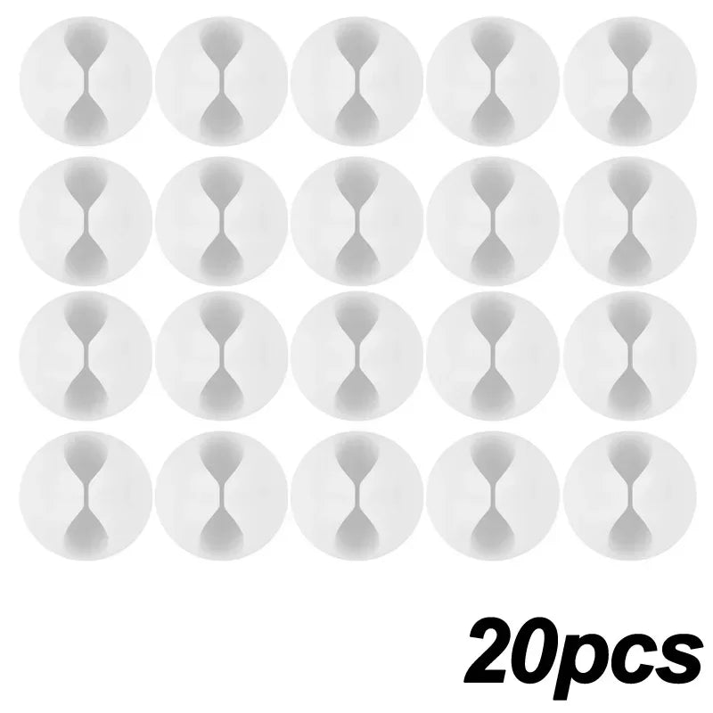 5/50Pcs Mini Cable Winder Organizer USB Charging Cable Clips Desk Tidy Organiser Wire Cord Holder Protectors In Home Office Car Viralgem Store