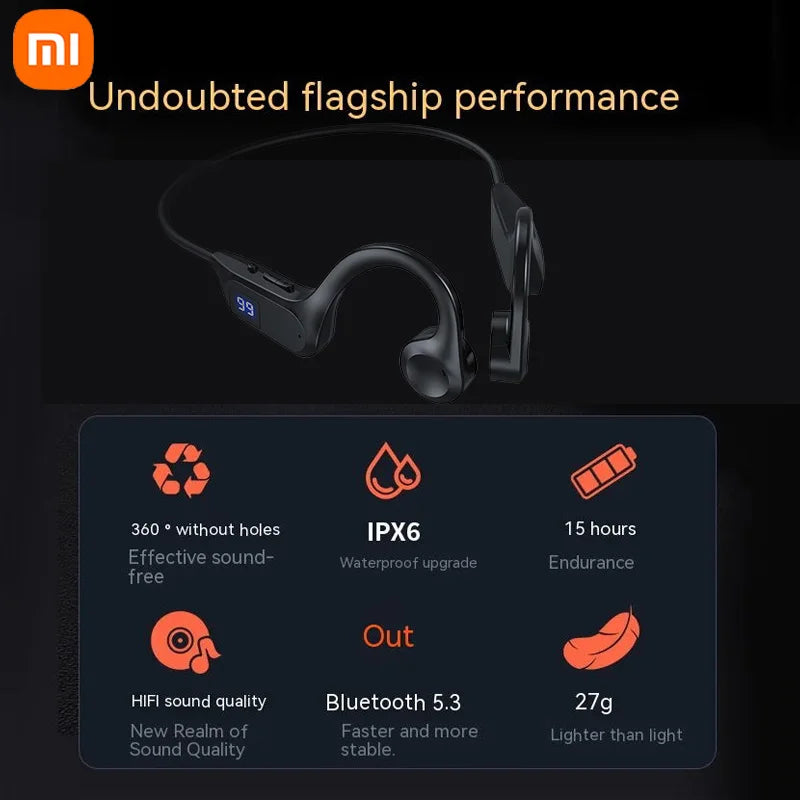 Xiaomi A20 Bone Conduction Wireless Earphone Sport Swimming Bluetooth Compatible Headphone Hand-free With Mic For Running 2025