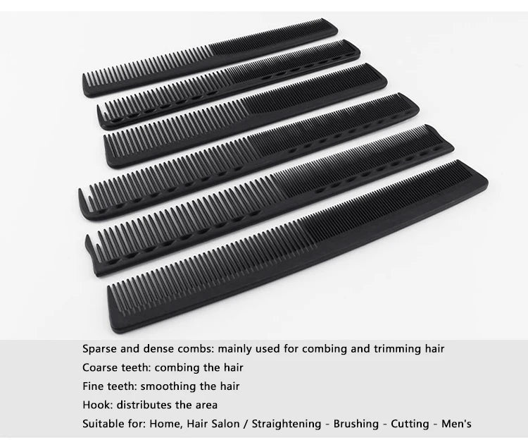 14 Size Hair Comb Anti-static Straight Hair Combs Brushes Salon Hairdressing Hair Combs Hair Styling Tools Barber Accessories
