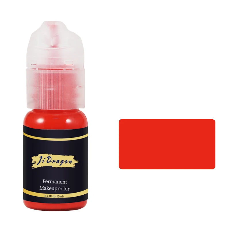 15ml Tattoo ink Pigment Color Paint Set Mix Permanent Makeup Microblading Eyebrow Lip Eyeliner SMP Beauty PMU Body Art Supplies