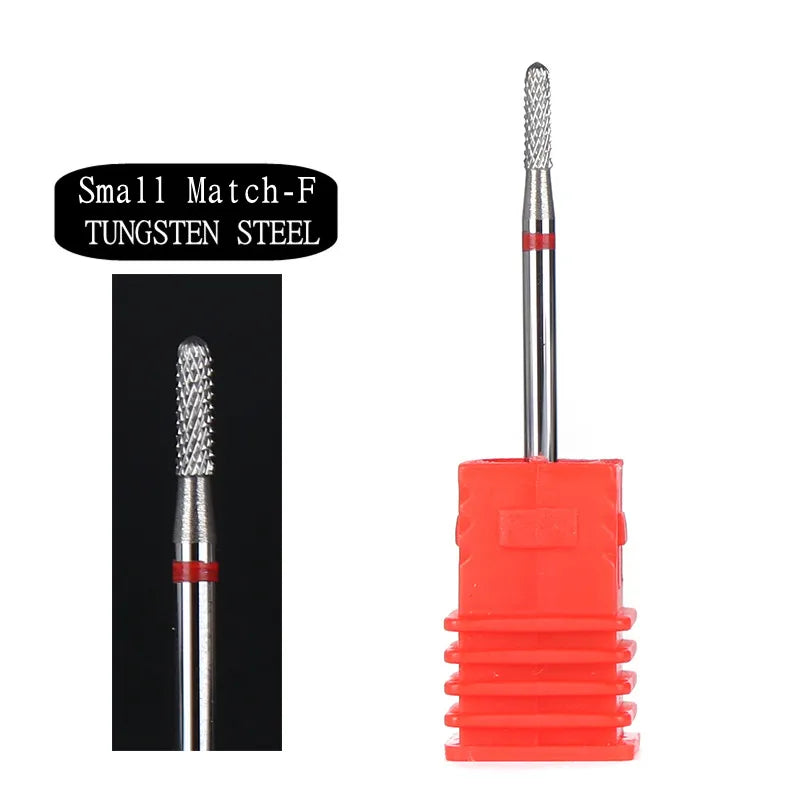 1pcs Tungsten Carbide Nail Drill Bit Electric Manicure Drill Machine Replacement Gringing Heads for Acrylic Gel Polishing Remove