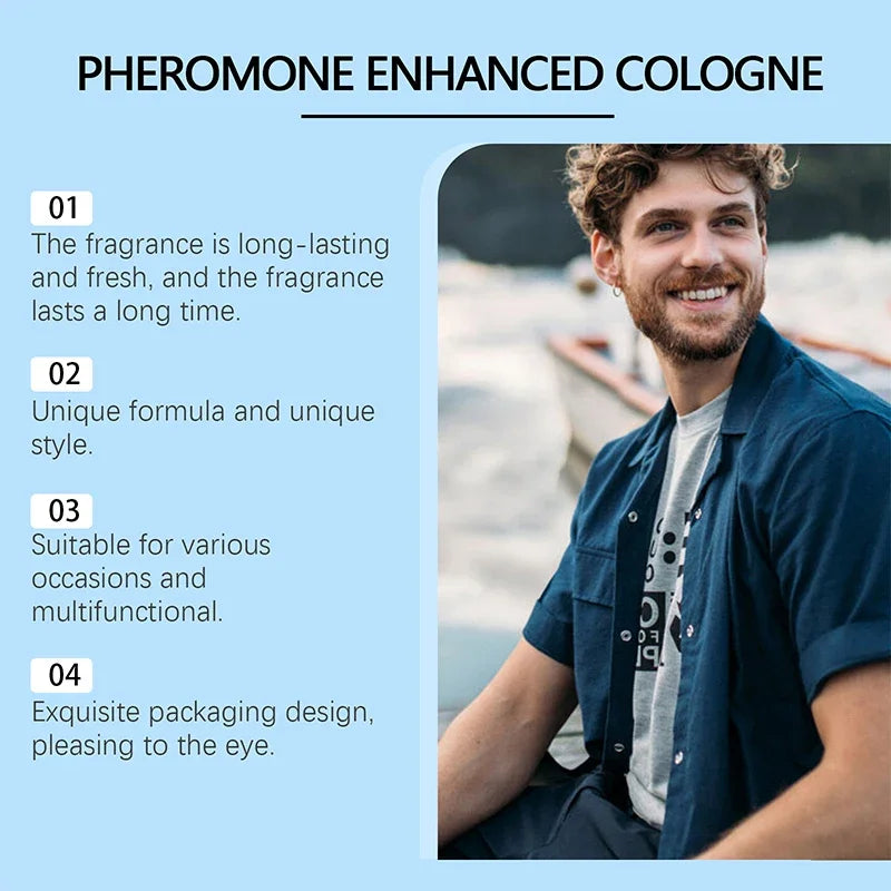 50ml Men Pheromone Cologne Top Herloss Original Charm Confidence 100ml Gentleman Dating Attract Women Temptation Lasting Perfume