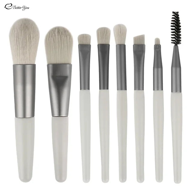 8Pcs Professional Makeup Brushes Set Cosmetic Powder Eye Shadow Foundation Blush Blending Concealer Beauty Make Up Tool Brushes
