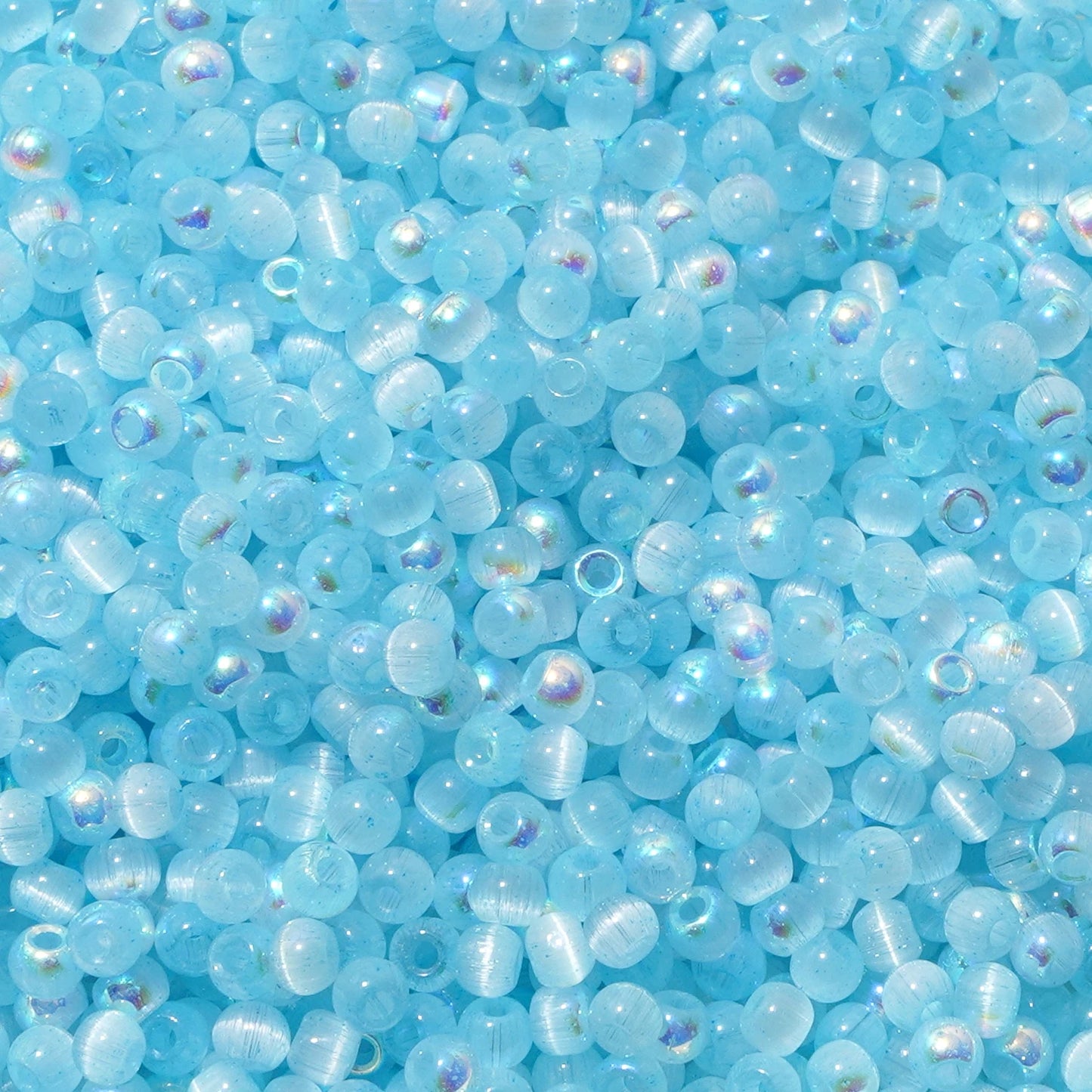 150 Cat Eye Glass Beads 4mm In Various Colors (blue, pink, yellow, green) For DIY Jewelry Making, Necklace Handicrafts, Bead Emb