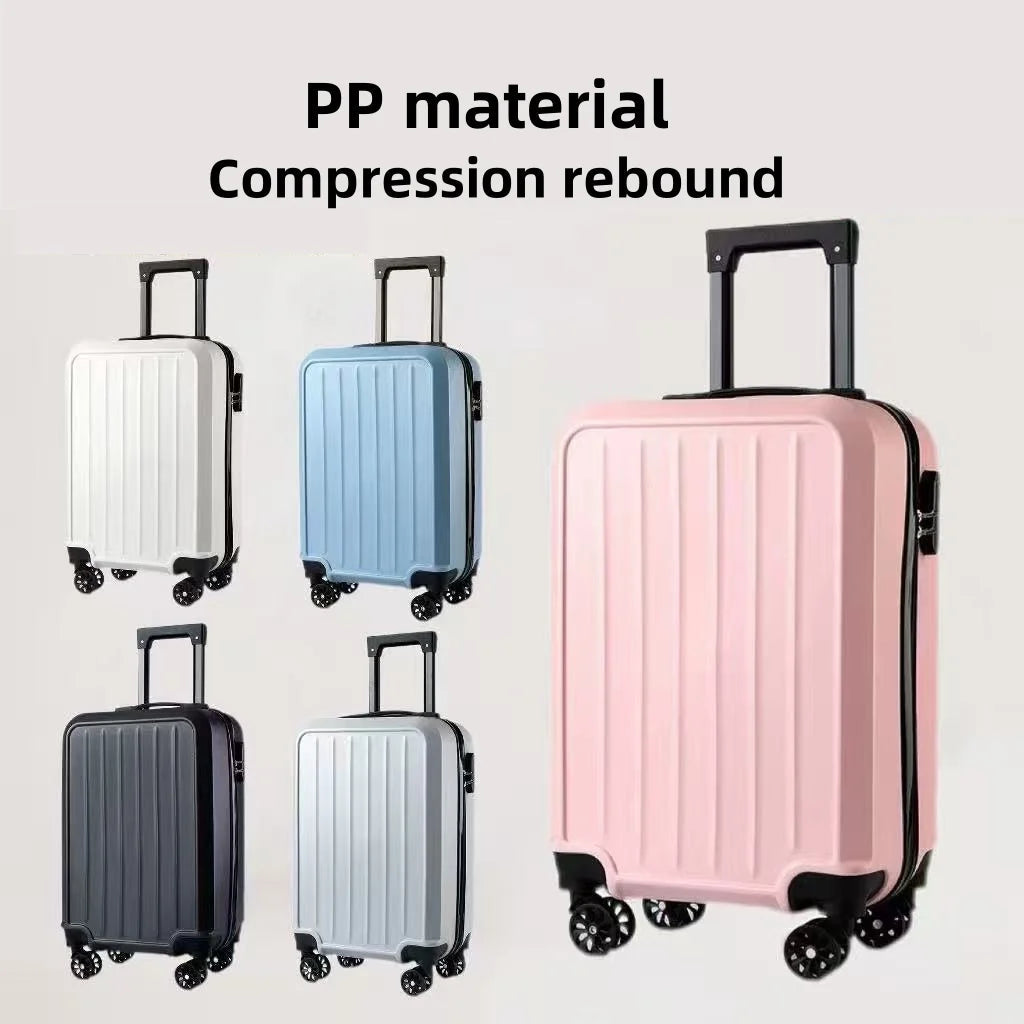 1 Piece, Pp Compression-Resistant and Resilient Material, 20inch Carry-On Suitcase, Luggage Suitcase, Trolley Suitcase, Spinner Wheels, Combination Lock, Candy Color Viralgem Store