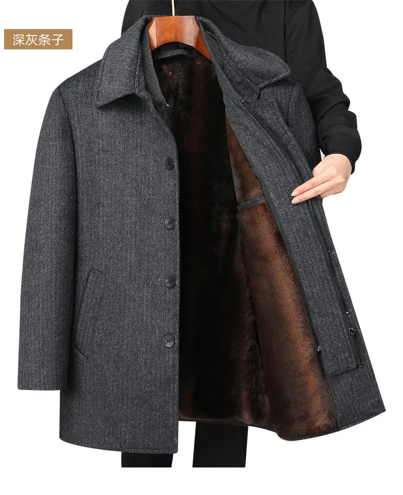 2023 new arrival winter jacket men fashion Woolen Coat Men's Casual Wool thicken warm trench coat Men Dress Jacket Size M-4XL