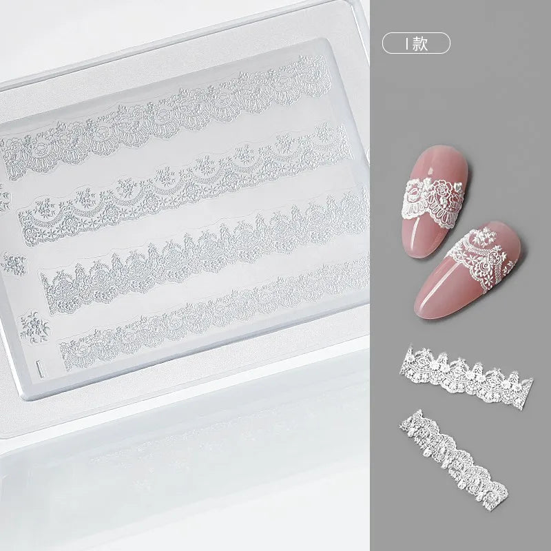 1pc Sweater Knitting Lace 3D Acrylic Mold Nail Art Decoration Nails DIY Design Silicone  Nail Art Template Nail  Mold