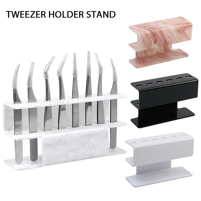 1PC Eyelash Tweezers Storage Rack Tweezer Organizer Holder Stand Eyelash Extension Tools Makeup Beauty Shelf 6/8 Holes