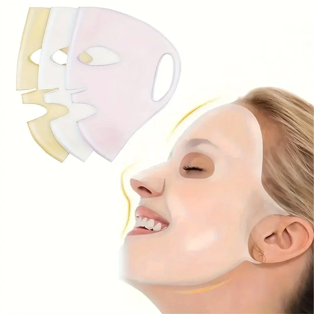 1pcs Silicone Face Mask Holder Silicone Moisturizing Facial Mask Cover Transparent Packaging Sheet Masks Beauty Face Tool