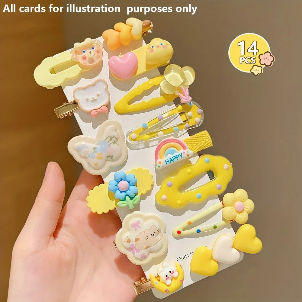 14 Pieces of Cute Yellow Hair Clips Are Sweet and Versatile