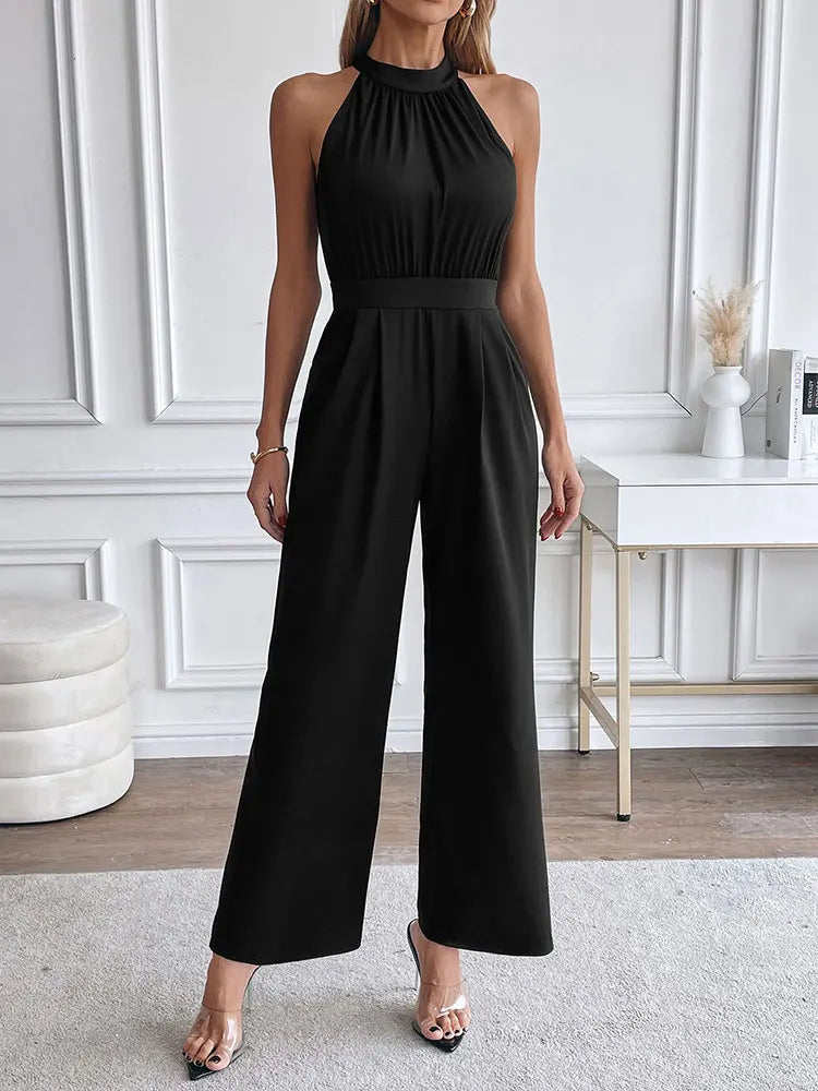 Spring Women's Jumpsuits New Streetwear Fashion Casual Slim Club Party Jumpsuits Sexy Black Sleeveless Female Elegant Clothing Viralgem Store