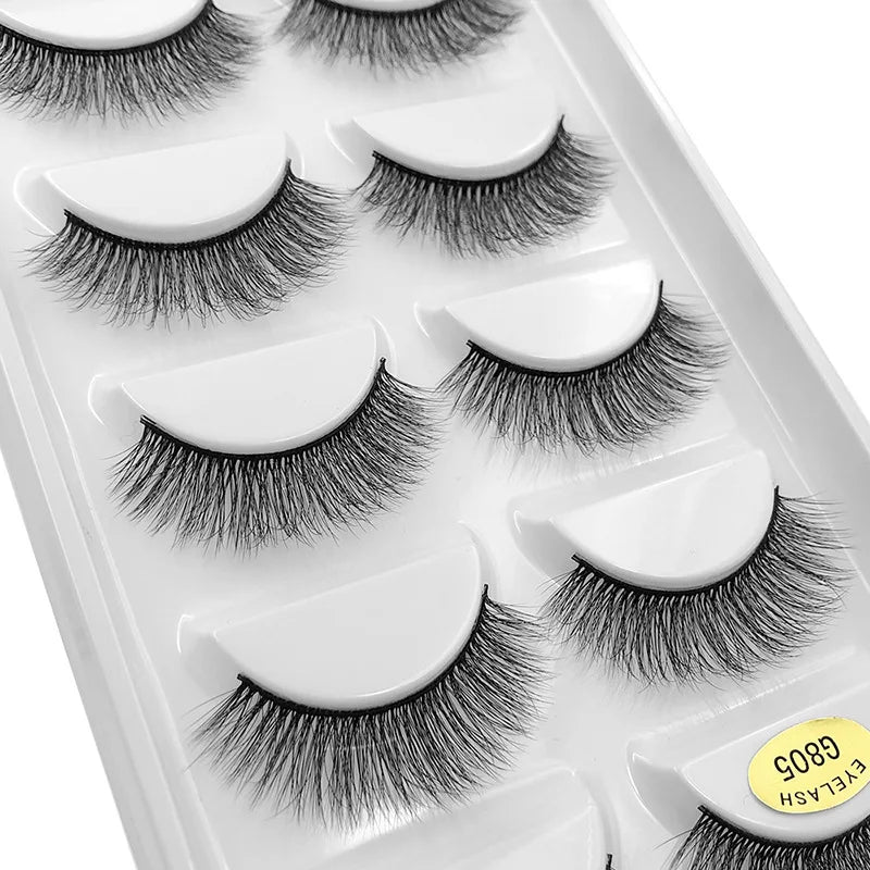 5 Pairs 3D Mink False Eyelashes h13, Soft Eyelash Extension Natural Eyelashes makeup Lashes Wholesale G800, G806 Viralgem Store