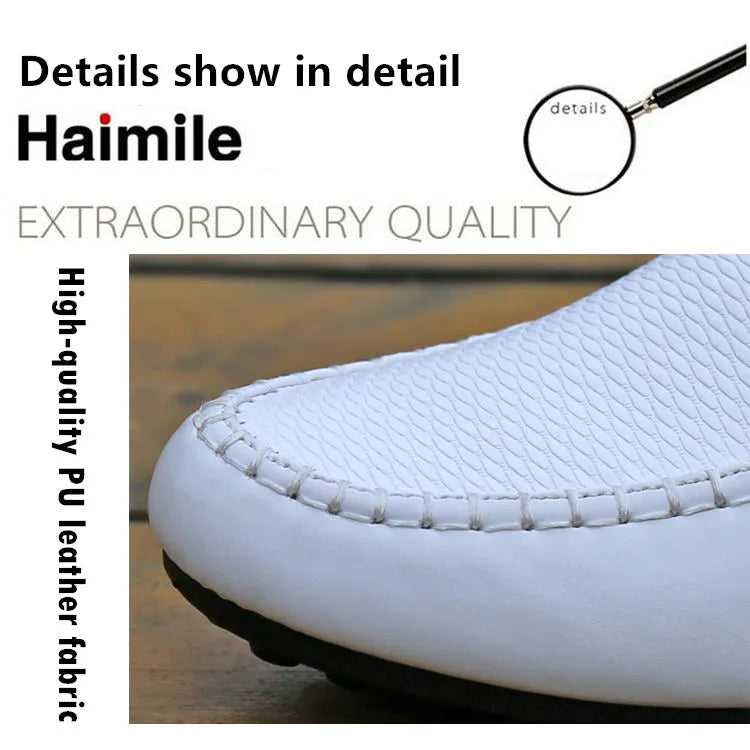 2024 Breathable Solid Color Slip Men Driving Shoes Spring And Autumn New Style Breathable Men's Peas Shoes the British Sneakers