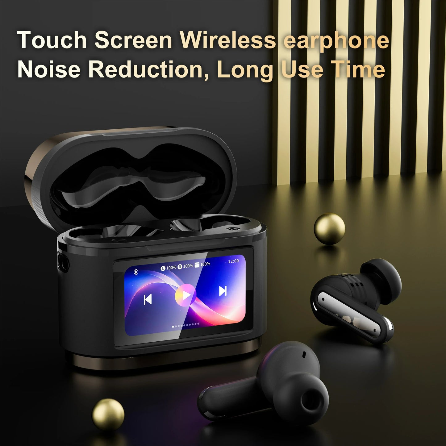 Xiaomi BD2 Wireless Bluetooth Earphones ANC Noise Reduction ENC Digital Display Screen, Earphones with Different Sound Quality
