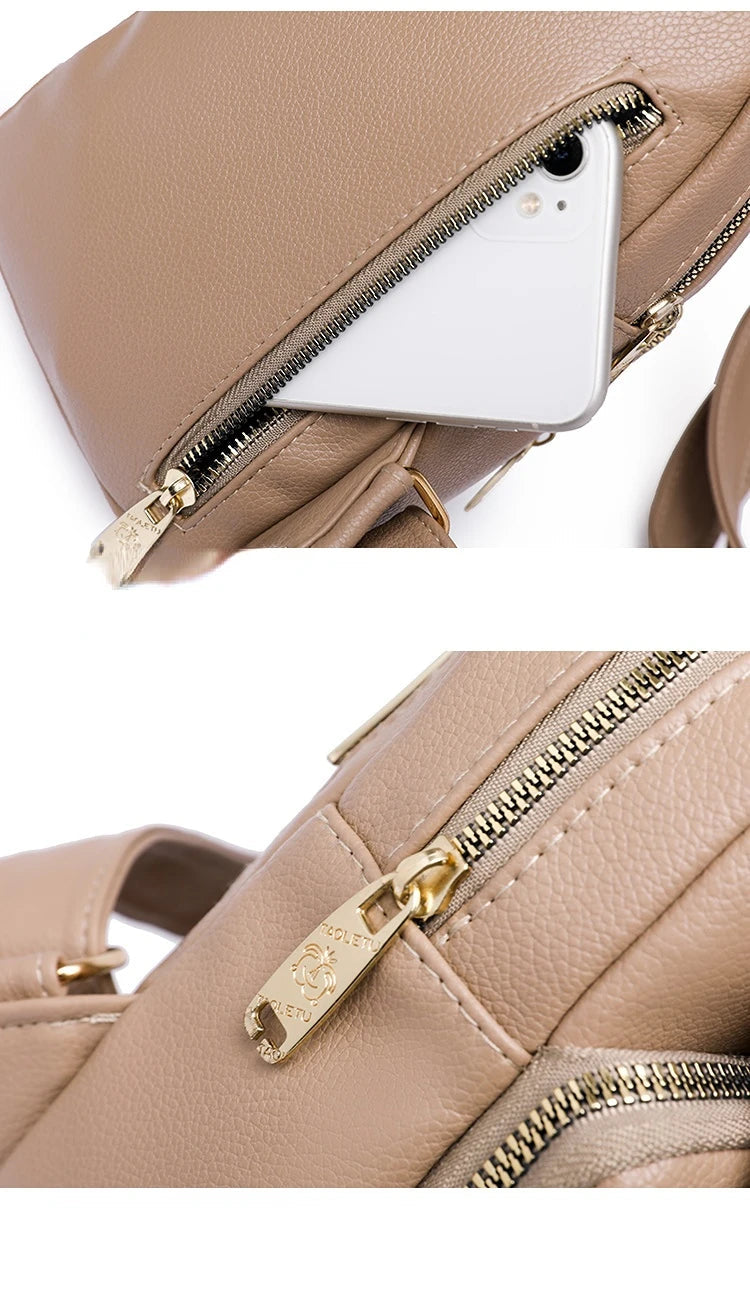 Women Bag Chest Bags Soft PU Leather New Trend Bags Female Crossbody Bag Shoulder Messenger Bags Multiple Pockets Pack Designer Viralgem Store