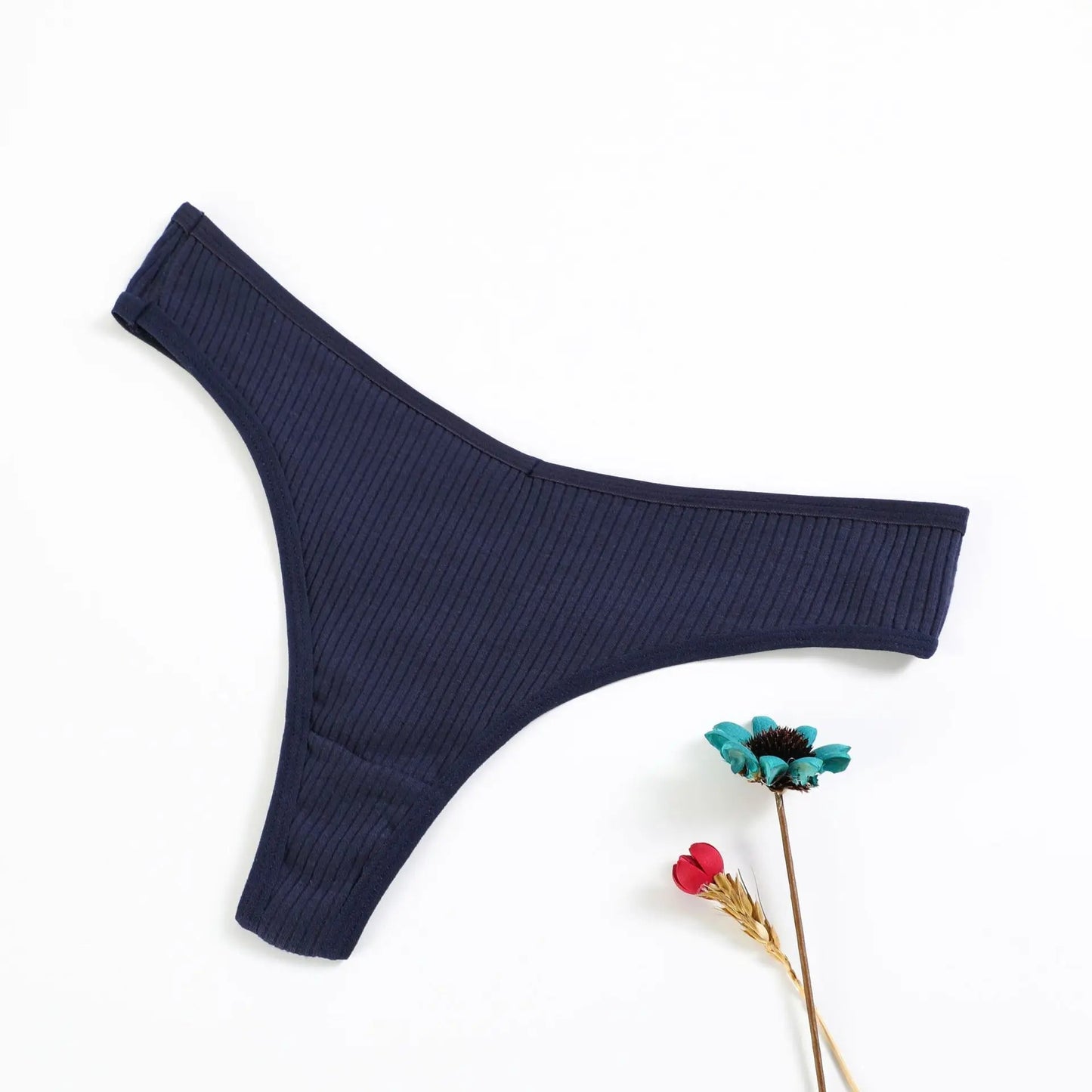 3Pcs/Lot Women Panties Cotton G-String Sexy Lingerie Comfortable Striped Low-Rise Thongs Sports Underpants Breathable Underwear Viralgem Store