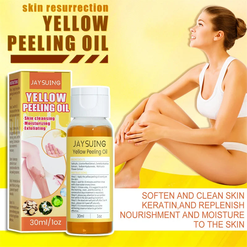 Yellow Peeling Oil Body Cleansing Exfoliation For Tender Glowing Skin Finger Joint Whitening Moisturizing Care Beauty Products