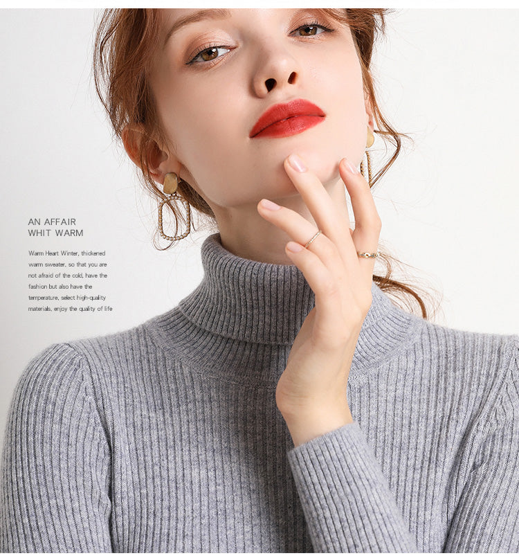 Women Turtleneck Sweater Knitted Soft Pullovers Cashmere Jumpers Basic Soft Sweaters For Women 2024 Autumn Winter