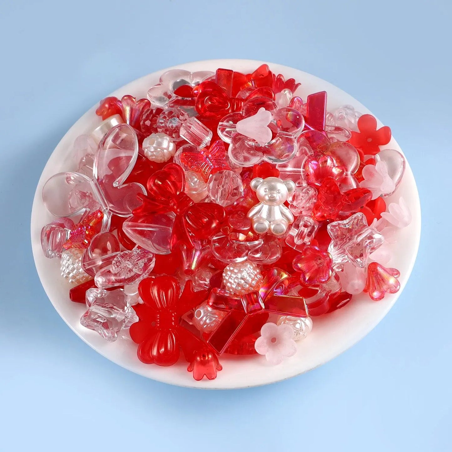 1bag Mixing Style Candy Color Acrylic Beads For DIY Handmade Bracelet Jewelry Making Phone Chain Accessories Viralgem Store