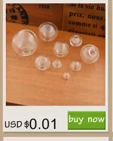 10pieces Double Hole 10-20mm Color Glass Ball Globe Beads Hollow Glass Bottle Vial Jewelry Making Accessories Findings Viralgem Store