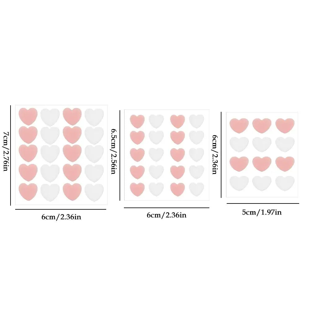 12/20 Counts Acne Care Patches Cute Pink Heart Shaped Acne Pimple Patches Invisible Acne Cover Treatment Stickers Skin Care Viralgem Store