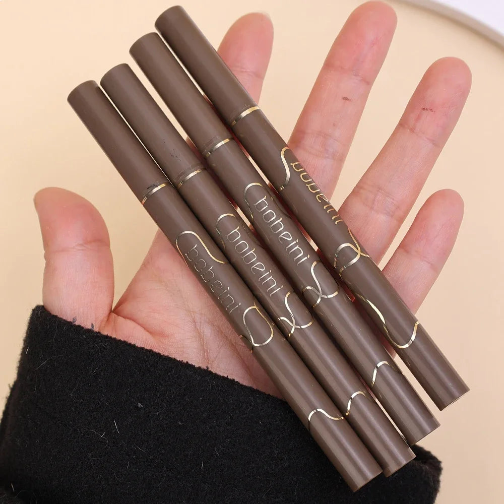 Waterproof Quick Dry Liquid Eyeliner Pen Lasting Lying Silkworm Eyeliner Pencil Ultra-fine Matte Black Brown Beauty Eyes Makeup