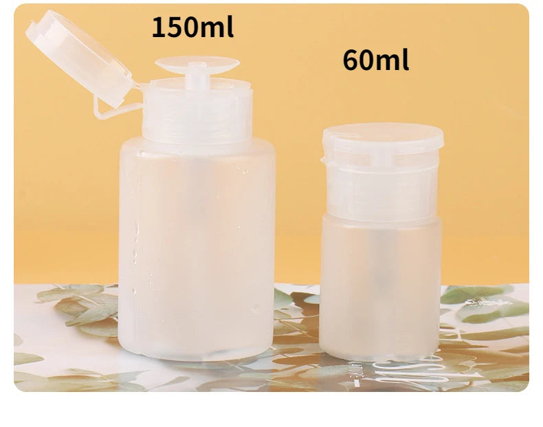 60/150/ml Nail Refillable Bottles Empty Press Pump Dispenser Nail Art Polish Remover Cleaner Makeup Bottle Manicure Tool