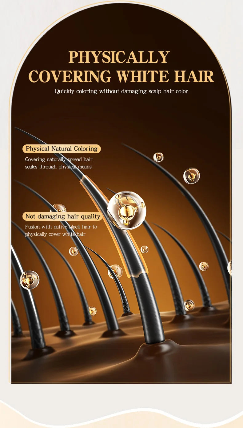 2-in-1 Hair Color Brush & Comb - Instant Gray Coverage, On-The-Go Root Touch Up, Washable Temporary Black Dye for Men/Women Viralgem Store