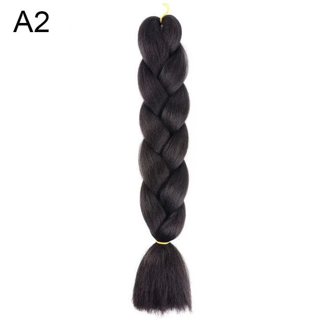 24Inch Synthetic Yaki Braids Hair Ombre Braiding Hair Jumbo Braid DIY Green Hair Extension for Women