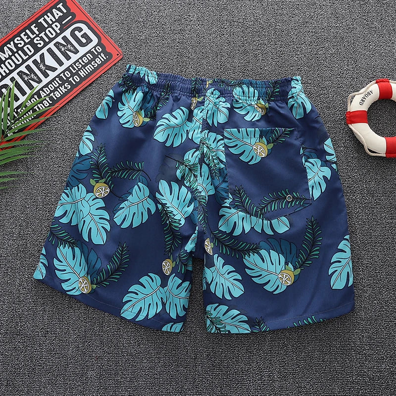 Stylish men Beach Pants handsome gentleman Running Shorts Beach Swimming Shorts With breathable mesh lining