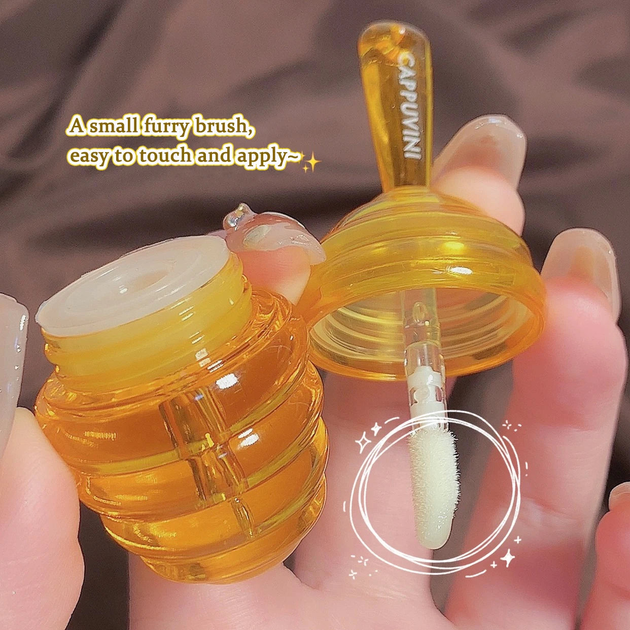 1PC Lip Oil Honey Peach Lip Care Moisturizing Unisex Lip Balm Fade Lip Lines Lip Masks Not Sticky Glossy Clear Lip Gloss Primer