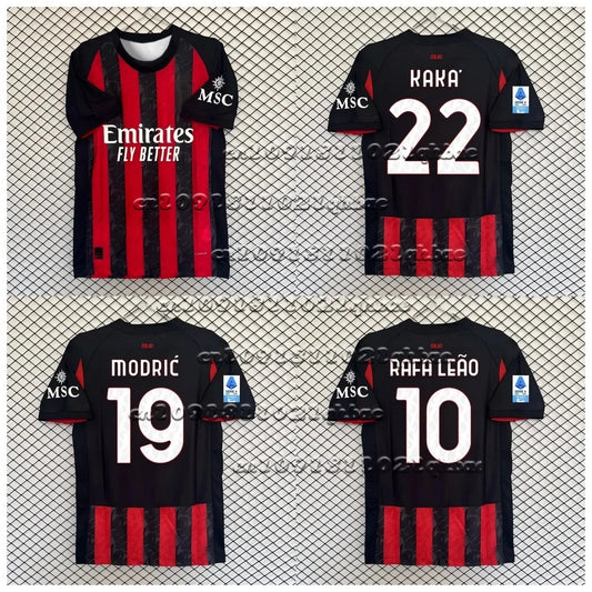 2025AC New Milan Player Edition Jerseys Home 10 Short Sleeved Leo Football Top Modric Quick Drying Comfortable Motorcycle Suit