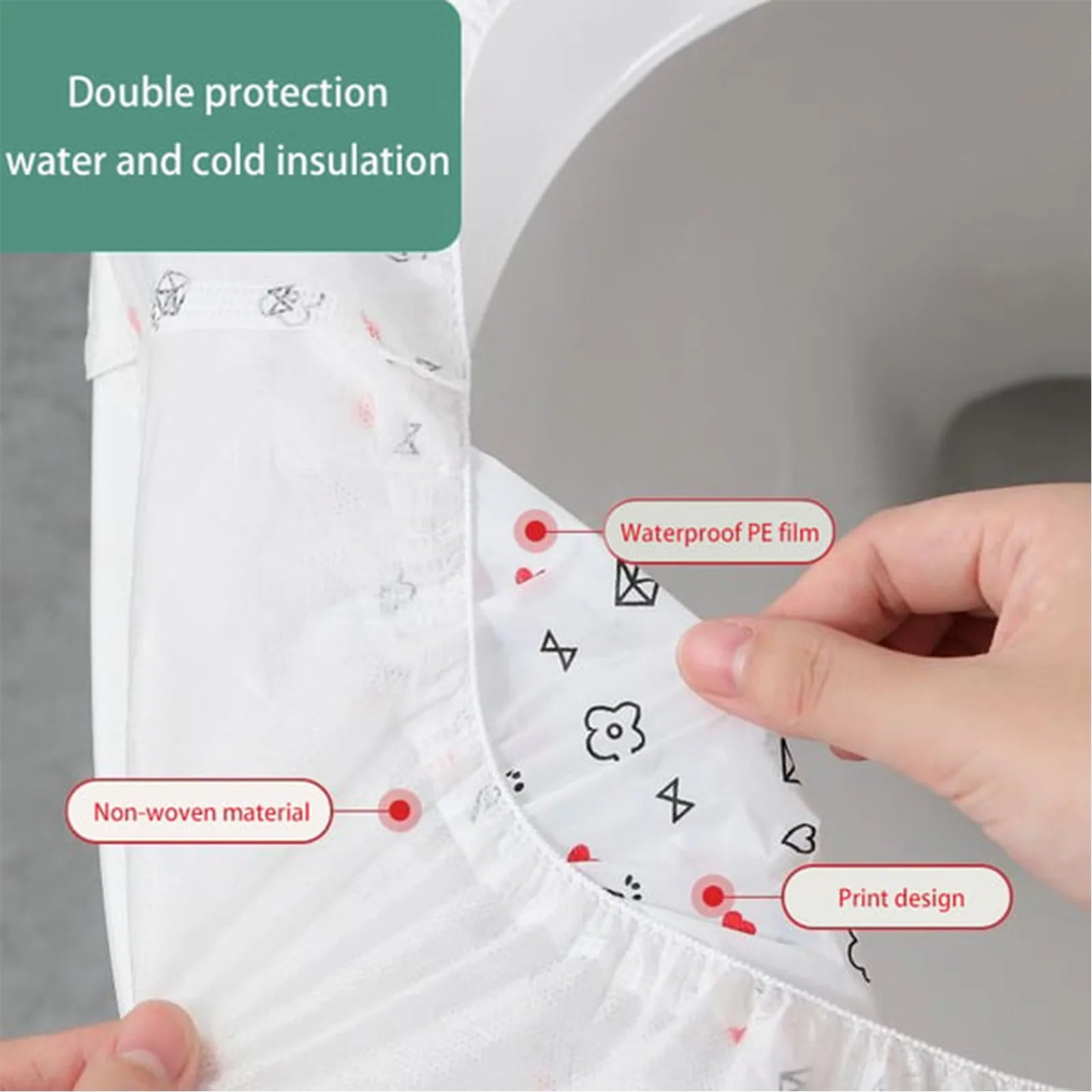 1-50pcs Disposable Toilet Seat Cover Non-woven Fabric Toilet Mat Seat Waterproof Soluble Water Todder Toilet Training Seat Cover Viralgem Store