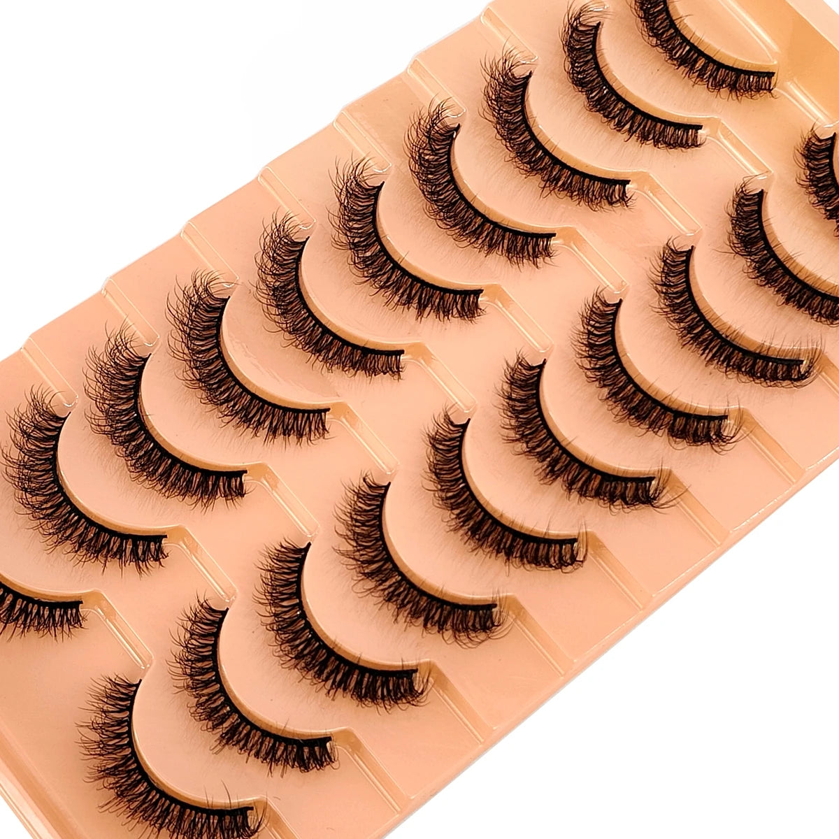 10 Pairs 3D Faux Mink Lashes Fluffy Soft Beauty Wispy Natural Short False Eyelashes Curly lashes Makeup Classic Thick eyelashes