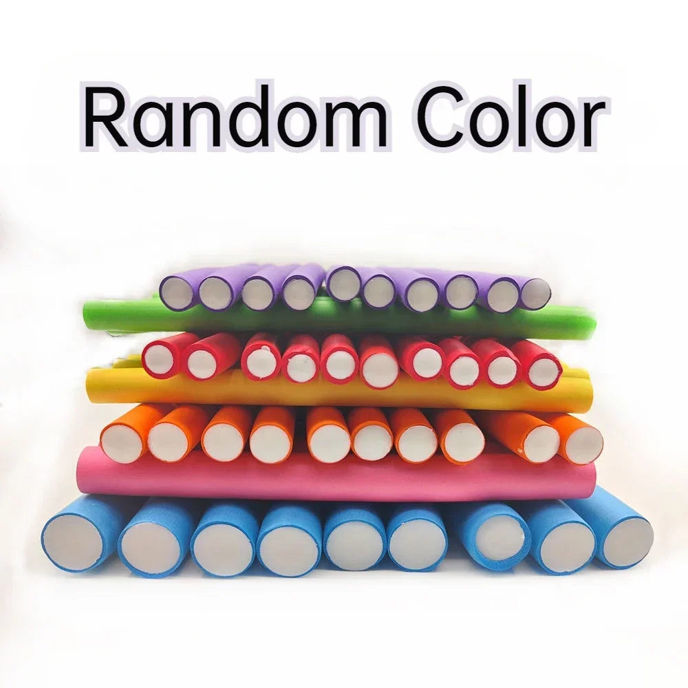 10pcs Flexible Hair Curling Rod Hair Curler Makers Soft Foam Bendy Twist Curls Flexi Rollers Styling Tools Hair Roller No Heat