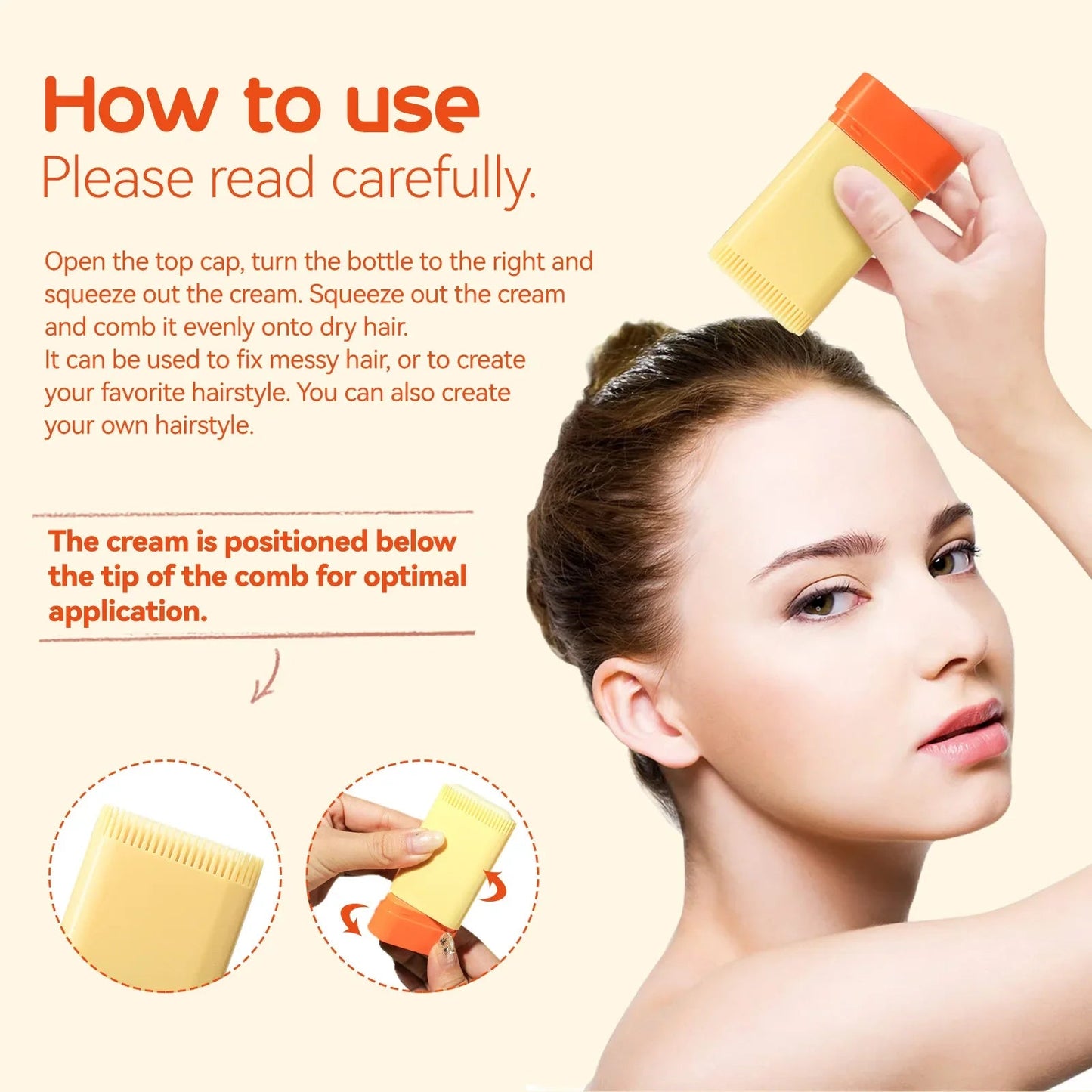 20g Hair Wax Stick Comb Teeth Hair Styling Cream Anti-Frizz for Men Women Children Edge Curly Hair Styling Product Viralgem Store