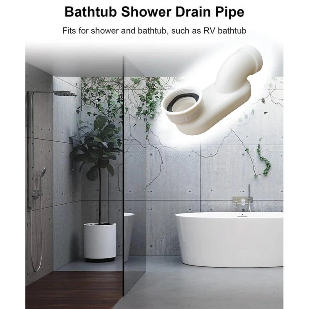Adapts To Various Drain Alignments Effective Drainage Solution Easy Installation Bathtub Drain Compact Bathroom Use