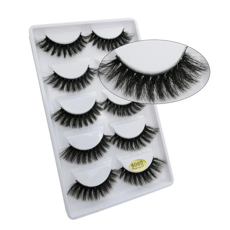 5 Pairs 3D Mink False Eyelashes h13, Soft Eyelash Extension Natural Eyelashes makeup Lashes Wholesale G800, G806 Viralgem Store