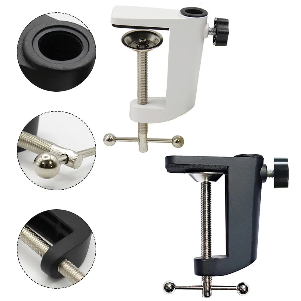 Table Mount Clamp Clip Aluminum Alloy Base Desk Lamp C-Shaped Clamp Bracket Desktop Fixed Bracket Clamp Microphone Stand Bracket Viralgem Store