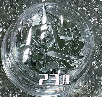 1Box Irregular Aurora Mirror Broken Glass Paper Nail Foil Decals Japanese Laser Patch DIY Rainbow Transfer Piece Manicure Decor#